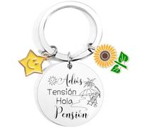 Llavero Regalo de Jubilación Divertido, Adiós Tensión Hola Pensión, Regalo Original para Compañero o Amigo que se Jubila, Detalle Humorístico para Despedida de Trabajo, Ideal para Celebrar su Nueva Et
