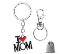 Llavero regalo para mamá - Llavero personalizado con texto en inglés "Ich liebe dich Mama" de la hija/hijo, idea de regalo para el día de la madre, cumpleaños y Navidad, elegante accesorio llavero