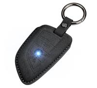Llavero Remoto de Shell de la Cubierta de la Caja de la Llave del Coche del Cuero del Ante para B-MW X1 X3 X5 X6 Series 1 2 5 7 F15 F16 E53 E70 E39 F10 F30. Coche Funda Llaves Carcasa Llave (negro)