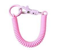 Llavero retráctil con espirales elásticas, llavero de resorte helicoidal, soporte de aleación de zinc, cadena de colores para mochila, resorte helicoidal, soporte retráctil