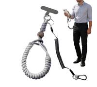 Llavero retráctil, cordón retráctil resistente, cadena antirrobo, correa retráctil para teléfono celular, para adultos, mujeres y hombres, viajes diarios al aire libre, senderismo, playa, kayak