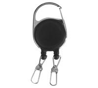 Llavero retráctil de servicio pesado, soporte de insignia de carabinas | Keychain del soporte de tarjetas de servicio pesado de doble cabeza con clip - Llavero de clip de cinturón con 23.6 pulgadas de