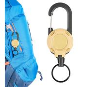 Llavero retráctil, llavero retráctil resistente, cordón retráctil de acero resistente, llavero extensible para insignia, clip para insignia de trabajo, mosquetón para luz