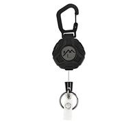 Llavero Retráctil Llaveros Retráctiles soporte para insignia con mosquetón muy resistente, carrete táctico de identificación con cable extensible retráctil de acero de 70 cm