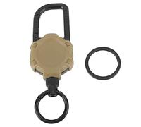 Llavero retráctil magnético Carrete de llave con mosquetón de alambre de acero inoxidable con anillo de liberación rápida Cable retráctil de 70 cm Porta llaves resistente para (Color del suelo)