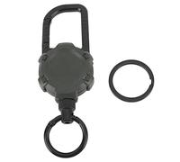 Llavero retráctil magnético Carrete de llave con mosquetón de alambre de acero inoxidable con anillo de liberación rápida Cable retráctil de 70 cm Porta llaves resistente para (DE verde)