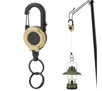 Llavero retráctil para trabajo pesado - porta llaves de alta resistencia | Llavero con carrete para credenciales y cable de acero,Para Actividades Al Aire Libre, Camping, Senderismo, Montañismo, Y