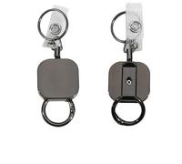 Llavero retráctil, soportes de carrete insignia, Metal resistente con mosquetón, Clip for cinturón y llavero for soporte nombre tarjeta identificación Para Enfermeros Vigilantes(Style B-1Pc)