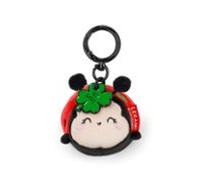 Legami - ¡Llavero Super Soft! Tema Ladybug, Llavero de Peluche, Colgante con Mensaje Grabado y Mosquetón de Zinc, 7x11 cm