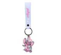 Llavero Stitch & Angel Disney | Figura Kawaii Flexible para mochila y mochila para niña | Accesorio de moda con anillo reforzado | Idea de regalo de cumpleaños y escuela, Angel, Taille unique