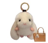 Llavero suave y lindo conejito, llavero de peluche lindo conejo | Llavero de peluche con animales | estético para muñecas de animales pequeños para llaves de la