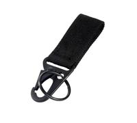 Llavero táctico con hebilla de nailon, Black | Correa de hebilla de nailon con gancho para colgar, mosquetón, clip a presión con anillos en D para deportes