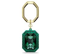 Llavero, Talla octogonal, Verde, Combinación de acabados metálicos OS