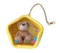 Llavero transparente - Funda protectora para almacenamiento de figuras, funda protectora con diseño de dibujos animados 3D, elemento de estrella para hombres, niños y mujeres, bolsa al aire libre