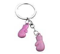 Llavero único de guantes de boxeo con colgante de equipo de fitness hecho a mano para hombres y mujeres, llavero de moda para decoración de llaves de coche, B, Talla única