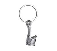 Llavero único de pistón de motor de coche para entusiastas de los automóviles, anillos de aleación de zinc, accesorio para hombres y mujeres, aro de pistón tradicional, plata, Talla única