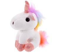 Llavero Unicornio de Felpa Blanco, Colgante Decorativo para Mochilas | Adorno Creativo de Moda, Fácil de Localizar Llaves, Opción Obsequio para Bolsos y Uso Diario Estilo Aleatorio