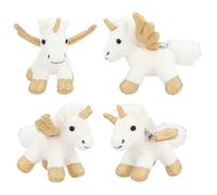 Llavero Unicornio de peluche - Ylvi - Blanco/Marrón