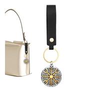 Llavero vintage | Llavero colgante de tótem brújula | Accesorio de retro con bolsa para billetera de vehículos de viaje regalo