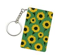 Llaveros acrílicos amarillos sobre verde con girasoles de moda, llaveros acrílicos para coche, etiquetas para hombres y mujeres