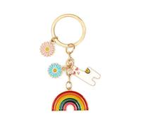Llaveros Alpaca Flor Arco Iris Idea Regalo Mujer Cumpleaños Rigolo, Llavero Coche, Regalos Mujer Y Mejor Amiga, Regalo Pequeño