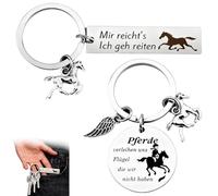 Llaveros caballo para niñas 2 unidades llavero caballo con frase inspiradora regalo original para amantes de la equitación y niñas que aman los caballos