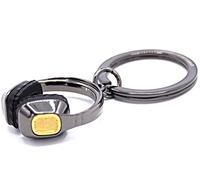 Llaveros con auriculares 3D con encanto Beats. Joya-llavero de metal vintage de color gris con motivo musical