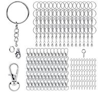 Llaveros con cadena, 300 unidades, llaveros, manualidades, llaveros, llaveros, llaveros, llaveros, llaveros, accesorios para llaves, manualidades, fabricación de joyas, plata