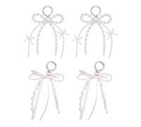 Llaveros con Cuentas De Lazo De 4 Piezas, Llaveros Elees Y De Moda, Accesorios para Manualidades DIY, Decoración Cole De Lazo Creativo, Dijes para Bolsos,