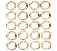 Llaveros de 20 piezas, llaveros de resorte de Metal de 23mm/1 pulgada, mosquetón redondo para bolso, manualidades DIY, de Metal, cadena, a granel, O