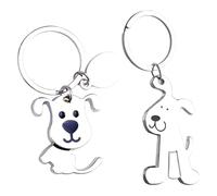 Llaveros de Acero Inoxidable Lindo Perro Perrito Llavero Mascotas,Accesorios Para Amantes de los Perros,Lindo llavero de Perro Gato,lindo Llavero de Acero Cachorro Llavero Coche Llavero Monedero