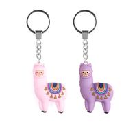 Llaveros De Alpaca De 2 Piezas, Llaveros De Animales Lindos, Llaveros De Animales De Dibujos Animados, Coles De Alpaca Tridimensionales, Coles De Bolso para Niñas, Accesorios Clave Creativos