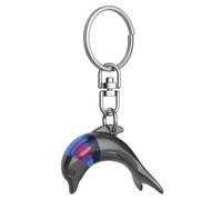 Llaveros De Animales Con Llaves Colgante de Delfín con Descarga Eléctrica y | Llavero Eliminador De Estática Coche Para Asa Metálica Puerta Coche Hogar Oficina Viaje Casa