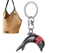 Llaveros De Animales Con Llaves Portallaves portátil con forma de delfín | Llavero Antiestático Para Coche para puerta del coche, botón del ascensor, hogar y oficina Rosa