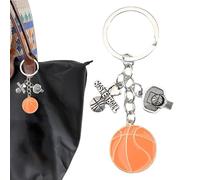 Llaveros De Baloncesto: Dije De Aro Portátil, De Metal Deportivo Único, Accesorio Esmaltado Para Atletas, Recuerdo Del Espíritu Del Equipo | Etiqueta De Bolso Personalizada Para Mochila De Casi