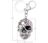 Llaveros De Calavera Punk De 2 Piezas, Coles De Calavera De Cristal 3D, Adornos Retro, Accesorios De Decoración De Bolsos, Regalos Creativos.
