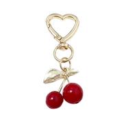Llaveros de cereza, llavero para bolsos de frutas, bonitos accesorios de de cereza, llavero de corazón para bolsos, bolsos, Navidad, San Valentín, a, Refer to description