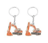 Llaveros De Excavadora De 2 Piezas, Llaveros Creativos De Dibujos Animados, Llaveros De Metal, Llaveros Interesantes, Llaveros De Regalo