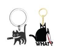 Llaveros De Gato De 2 Piezas, Llaveros Creativos, Lindos Llaveros De Metal, Llaveros Divertidos, Llaveros Decorativos