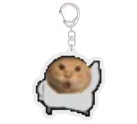 Llaveros de gato - Llavero acrílico de cabeza con meme de gato - Colgante de animales pequeños para adolescentes, niños, adultos, viajes diarios, fiestas, cumpleaños, Gato bailando, Refer to