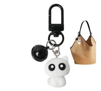 Llaveros de gato para mujer, llavero con dije de gatito, colgantes de bolsa, accesorios llamativos para amantes de los gatos, mujeres y niñas, blanco, Refer to