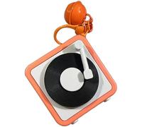 Llaveros de grabación de sonido, llavero con temática de la música - Llavero vintage para torneado de disco para parejas, función de grabación - Llavero decorativo para llaves de pareja