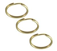 Llaveros de latón de 20 mm divididos llaveros redondos planos, llavero para coche, hogar, organización, artes y manualidades, paquete de 50 unidades.