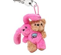 Llaveros de Peluche | Llaveros De Conejos Gemelos - Colgante Para Mochila Cumpleaños Escuela Fiestas Adolescentes Adultos Niños Familias Uso Diario Oficina Hogar