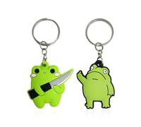 Llaveros De Rana De 2 Piezas, Llaveros Personalizados Creativos, Lindos Llaveros Verdes De Dibujos Animados, Lindos Dijes para Bolsos, Llaveros Interesantes