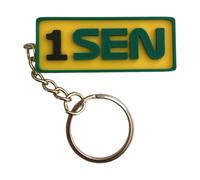 Llaveros leyendas F1 Ayrton Senna regalo F1, Amarillo y verde, S