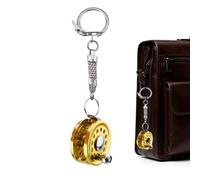 Llaveros Metálicos - Llavero De Carrete De Pequeño,Colgante de Rueda de Tambor para Bolso y Equipaje | Para Bolso Cartera Equipaje Teléfono Viaje Oficina Escuela Coche Hogar Hombres Mujeres Niños