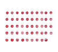 Llaveros metálicos numerados, Aluminium Alloy Metal Number Tags Pack Of 50 Multicolor 1-50 For Storage(Red)