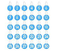 Llaveros metálicos numerados, Blue Aluminium Metal Number Tags Numbers 1-200(1-100)
