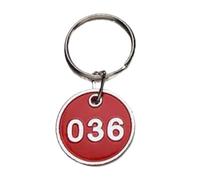 Llaveros metálicos numerados, Metal Number Tags Aluminium Key Ring Sequential Numbers 1-200 Multicolor 100pcs(Red,1-100)